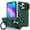 Darkgreen, variant on Allytechgroup Magnetic for iPhone 16 Pro Max Case with Kickstand, [Slide Camera Cover] Rotatable Ring Holder Stand Military Grade Drop Protection Back Cover for iPhone 16 Pro Max, Pink