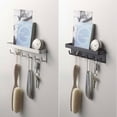 thumbnail image 3 of Ounissouiy Ganchos de estante para pared, baño, estante de almacenamiento para el hogar, soporte para sombrero de llave, colgador antideslizante sin Almacenamiento y organización del hogar Ounissouiy HA061059-00B, 3 of 6