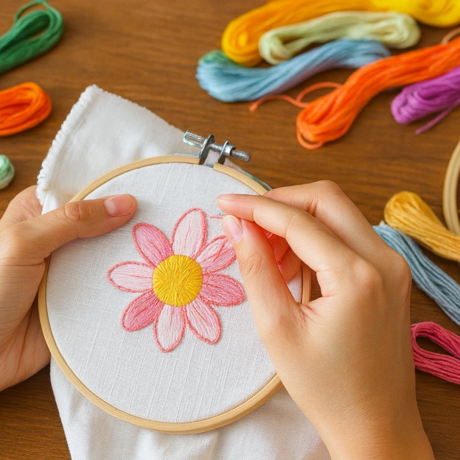 40 Pcs 6 in/15 cm Embroidery Hoops, Adjustable DIY Tool Set, Bulk Craft Hoops for Creative Projects, Ideal for Wall Decor and Wedding Decor