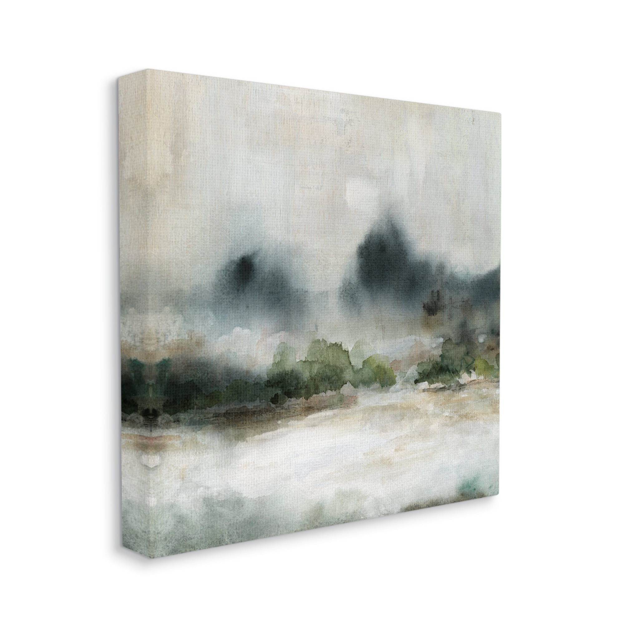 Stupell Industries Enigmatic Foggy Mountain Abstract Landscape Scene Painting Gallery Wrapped Canvas Print Wall Art, Design by Carol Robinson