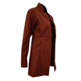 thumbnail image 5 of Women Autumn And Winter Solid Color Temperament Warm Slim Long Sleeve Pocket Woolen Coat Winter Jackets Women Long Wool Coat Womens Business Elegant Womens Coats Long Straight Coat Solid Coat Women, 5 of 6