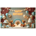 thumbnail image 6 of Teddy Bear Party Decoration Happy Birthday Banner Balloon Cake Decor for Kids Celebration Indoor Event, 6 of 8