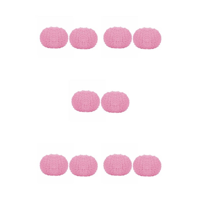 Inteprter Bola de filtro para estropajo de sartenes, cepillo para lavar platos, utensilios de cocina, bola de fregado, rosa, bola de repuesto Rosado 2 reemplazos 5piezas Inteprter CBP153740