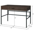 thumbnail image 4 of Functional Office Desk With Port And 1 Drawer In Oak Black Fashionable Table Spacious, 4 of 5