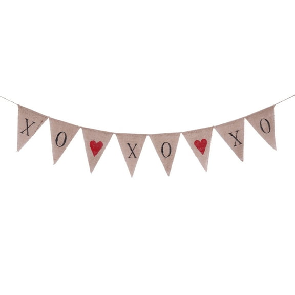 FRCOLOR 2 Meters  Letter Valentine's Day Bunting Banners Pennant Flags Romantic Wedding Garland Decorations Bridal Shower Marriage Proposal Engagement Party Supplies