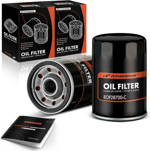 A-Premium 2-PC 10K Miles Protection Spin On Oil Filter Compatible with Volkswagen Jetta & Audi & BMW 325, 325e, 325es, 325i, 325is, 325iX & Porsche & Pontiac & NSU & Maserati & Lotus & American Motors