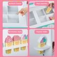 thumbnail image 6 of Happydeer Ice Cream Stall Toy with Push Handle, No Burr Surface Kitchen Play Set Popsicle Cart Toy with Wheels and Rich Accessories for Training Motor Skills and Enhancing Creativity, 6 of 10