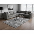 thumbnail image 2 of HomeRoots 676398 10 x 14 ft. Gray Charcoal & Silver Southwestern Washable Machine Made Rectangle Area Rug with UV Protection, 2 of 9