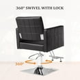 thumbnail image 4 of UBesGoo 360° Swivel Barber Chair with Reclining Back, T-shaped Footrest, Black, 4 of 9