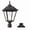 Black-22in, variant on Cedar Hill 18-in Black Frozen Ice Glass Outdoor Solar Post Lantern Dusk-to-Dawn