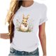 thumbnail image 4 of Xuyuer Easter Shirts for Women Rabbit Bunny Women's Lover Printed T-shirt Round Neck Short Sleeved Happy Easter Day Graphic Short Sleeve Tee Tops, 4 of 7