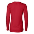 thumbnail image 3 of BELLA + CANVAS Women’s Relaxed Jersey Long Sleeve Tee Size S Color Reds, 3 of 3