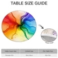 thumbnail image 6 of Colorful Ink Pattern Round Fitted Tablecloth with Elastic Edge,Dining Table Cover Waterproof,Outdoor Round Tablecloth for Camping,Dining,Indoor and Outdoor, 6 of 7