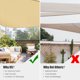 thumbnail image 5 of Yescom 28FT Triangle Sun Shade Sail Canopy 97% UV Block Commercial Carpark Pool Camping Playground Outdoor Beige, 5 of 10