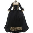 thumbnail image 2 of Women's Queen Marie Antoinette Rococo Ball Gown Gothic Victorian Dress Black, 2 of 7