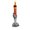 Orange, variant on Halloween Skeleton Hand Candle Holder with Skull Base, Gothic Decor, LED Flame Light, Spooky Table Centerpiece