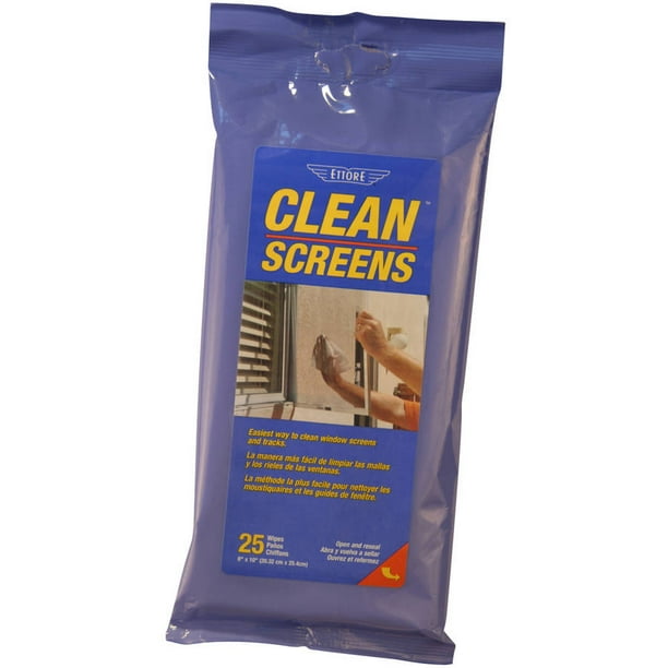 Ettore Clean Screens Wipes, 30155, 25 count