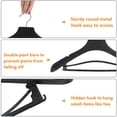 thumbnail image 3 of Suit Hangers DEDU para hombre, paquete de 20 unidades, antideslizantes, 45 cm, plástico negro, 3 of 7