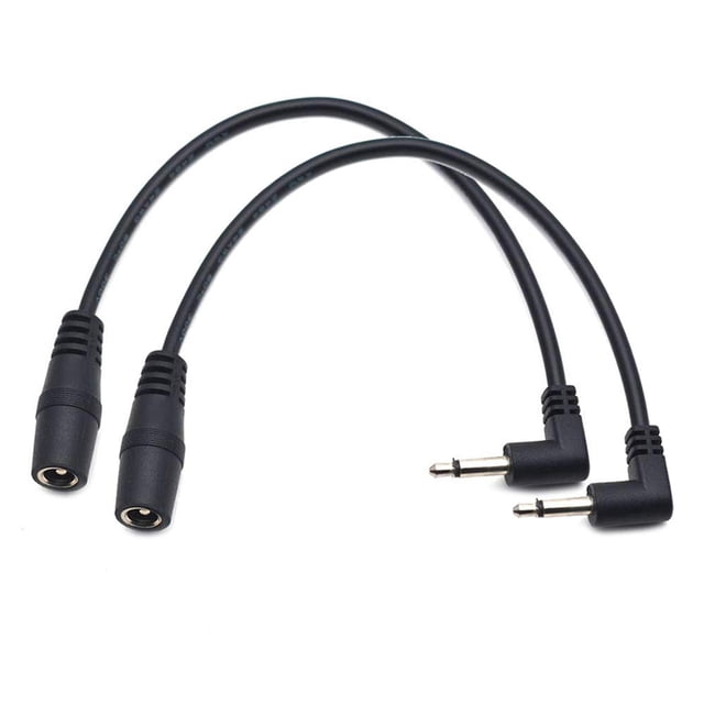 Enchufe adaptador de cable convertidor de potencia para pedal de efecto de guitarra eléctrica armónica eléctrica 5,5mm 2,1/2,5mm a 3,5mm (2 en un paquete)