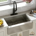 thumbnail image 4 of CASAINC 33" Stainless Steel Single Bowl Farmhouse Apron Kitchen Sink, Brushed Stainless Steel, 4 of 8