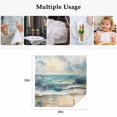 thumbnail image 4 of Coastal Beach Cloth Napkins, Abstract Oil Painting Ocean Wave Washable and Reusable Dinner Napkins Set of 4, Table Napkin for Kitchen Party Birthday Wedding Hotel Housewarming 20"x20", 4 of 8