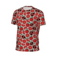 thumbnail image 6 of Wukai Cute Tomato Print Men's Short-Sleeved Mesh T-Shirt,Quick-Dry Short Sleeve Workout T-Shirt-X-Small, 6 of 8