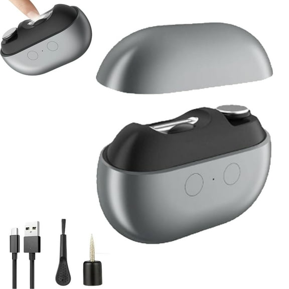 Electric Nail Clipper,  Easy Clip Smart Nail Clipper, Rerocky Easy Clip Nail Clippers, Rechargeable Electric Nail Clippers, Electric Nail Trimmer for Seniors (Gray)