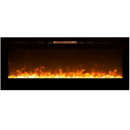 

Alpine 60 Inch Crystal Built-In Recessed Wall Mounted Electric Fireplace