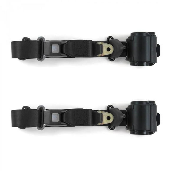 Standard 3 Point Black Retractable Bucket Seat Belt Kit for 1962-1980 Triumph Spitfire - 2 Belts