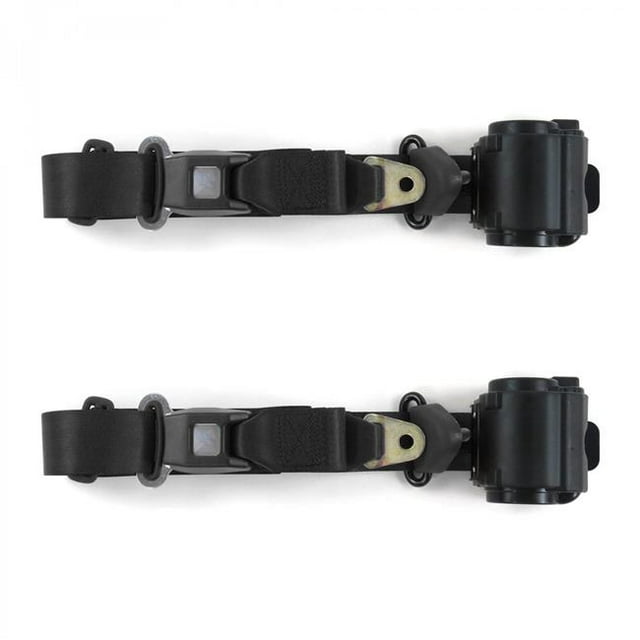 Standard 3 Point Black Retractable Bucket Seat Belt Kit for 1962-1980 Triumph Spitfire - 2 Belts