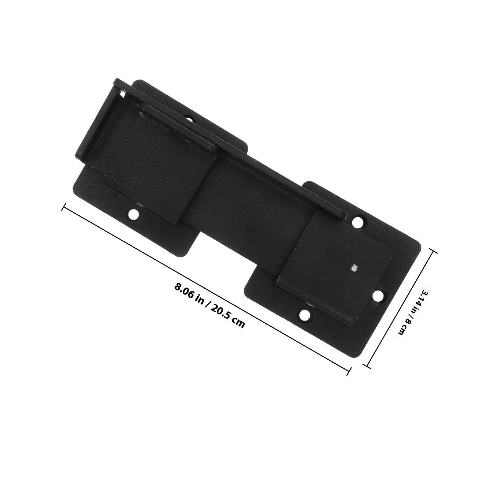 HONMEET Black Aluminum Alloy Gate Latch Lock for Outdoor Wooden Fence, 1 Piece Hardware Accessory