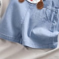 thumbnail image 5 of CYRBOKO Baby Girls Short Denim Overalls, Comfy Summer Loose Casual Sleeveless Jumpsuits Blue Size 1-2 T, 5 of 5