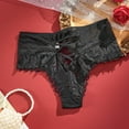 thumbnail image 4 of YueHuiYing Retro Lace Thongs For Women Plus Size Breathable Seamless Cotton Panties Tummy Control High Waisted Underwear, 4 of 4
