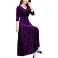 thumbnail image 2 of Retro 50s 60s Rockabilly Evening Party Dress for Women Velvet Ball Gown Formal Dresses Floral Graphic Wedding Bridesmaid Charming Dress, 2 of 4