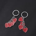 thumbnail image 4 of 2pcs Heart Keychains Creative Key Rings Four Love Heart Pendant Zinc Alloy Key Holder Craft Ornaments for Car Key Bag D, 4 of 8