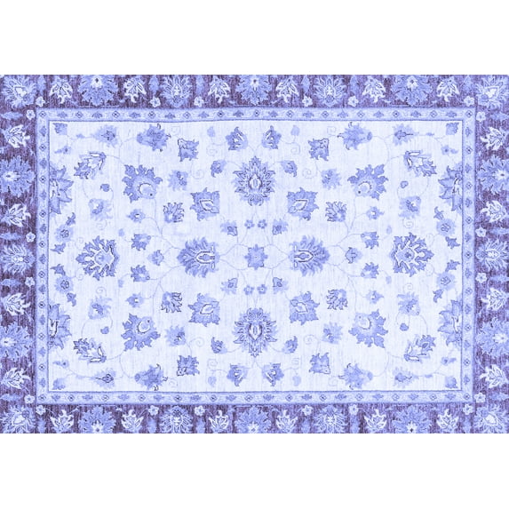 Ahgly Company Indoor Rectangle Oriental Blue Traditional Area Rugs, 6' x 9'