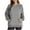 Gray, variant on Sweatshirt for Women,Women's New Casual Long Sleeve Solid Color Round Neck Pullover Casual Hoodie Fashion,S-2XL