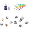 thumbnail image 1 of Decoraciones de Clavo - 10pcs Etiqueta Engomada de Clavo de Diamante + 1pc Pegamento de Clavo + 5pcs Herramientas que de Clavo shamjiam Nail Art Glitter Sticker, 1 of 7