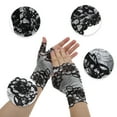 thumbnail image 3 of Unique Bargains 1 Pair Breathable Flower Manicure Gloves Women Silver Tone Gray, 3 of 6