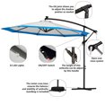 thumbnail image 3 of JUSTLET 10ft Outdoor Hanging Offset Patio Cantilever Umbrella(No Base), Royal Blue &Gray, 3 of 5