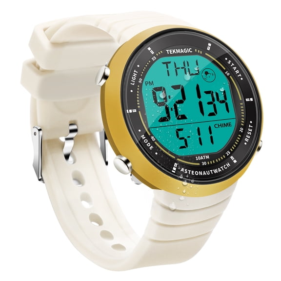 Digital Sports Wristwatch 10 ATM Water Resistant with Multiple Functions of of Chronograph, Countdown, Dual Time, Alarm Clock, 12 and 24 Hour Format Switchable, Silicone Band