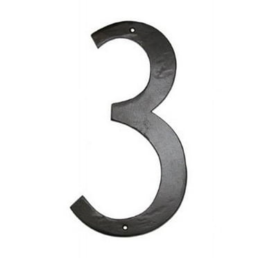 Montague Metal House Number 7 – 12 Inch High, Cast Aluminum, Satin Black Finish