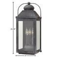 thumbnail image 3 of Hinkley Lighting - Three Light Wall Mount - Anchorage - 3 Light Large Outdoor, 3 of 18