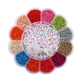 thumbnail image 2 of Cuentas de semillas Macarena sueltas multicolores 500 x 3 mm 300 piezas manualidades DIY cuerda elástica, 2 of 8