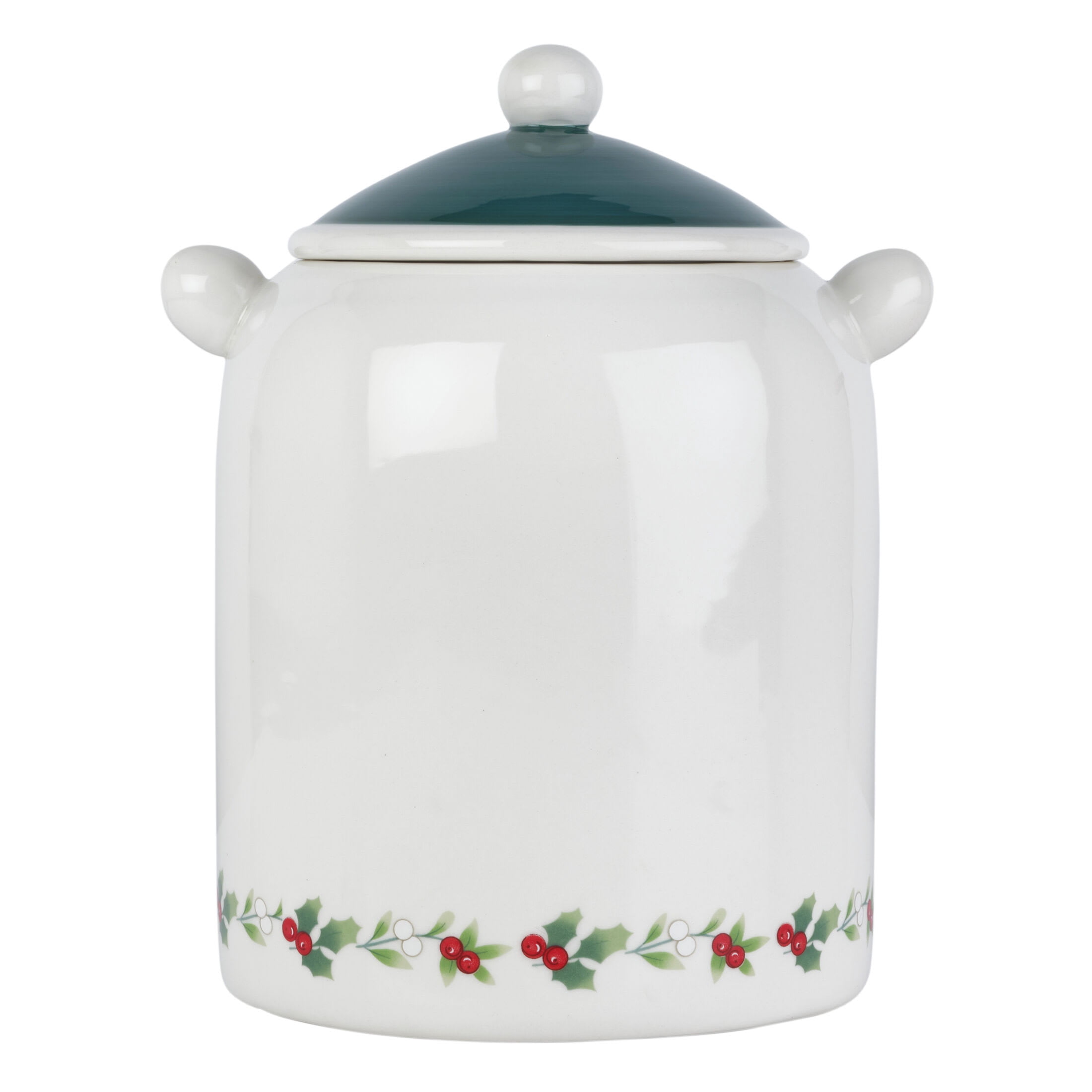 Pfaltzgraff Winterberry 9 in Dolomite Canister Polar Bear