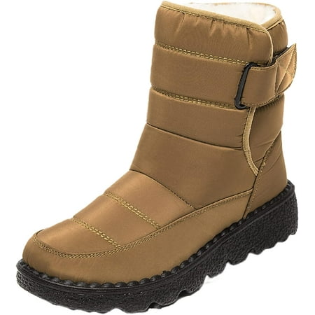 

Winter Boots For Women Waterproof Snow Non Slip Warm Fur Lined Anti-Slip Ankle Booties Outdoor Walking Shoes