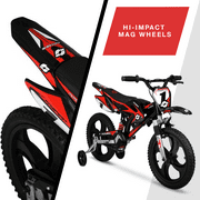 Hyper Bicycles 16 Moto Bike, Children Ages 5-7, Black/Red