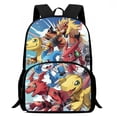 thumbnail image 2 of Mochilas de dibujos animados Digimon para niños, niñas y niños, regalo de cumpleaños para estudiantes, mochilas escolares para niños, mochila duradera de gran capacidad para acampar, 2 of 5