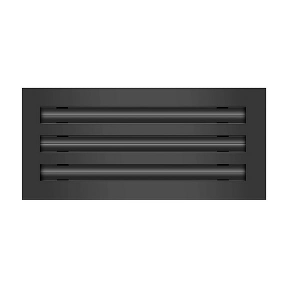 BUILDMART - 12 Linear Slot Diffuser - 3 Slot - Triple Slot - Black Decorative Aluminum Air Vent - Heating and Cooling Modern AC Vent Cover for Ceiling, Walls Floors - Texas Buildmart