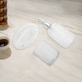 thumbnail image 3 of Unique Bargains 1 Set Durable Dot Bathroom Accessories Kit Clear Glass, 3 of 4